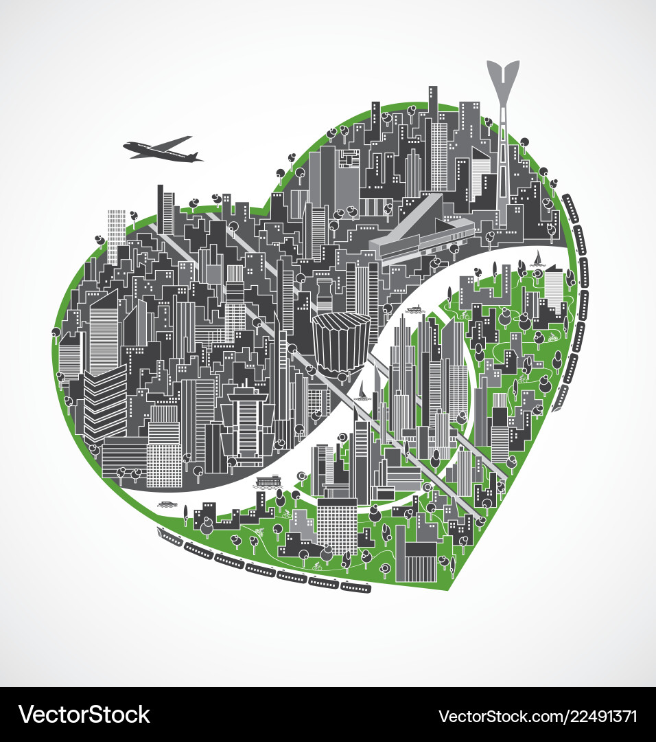 Big city Royalty Free Vector Image - VectorStock