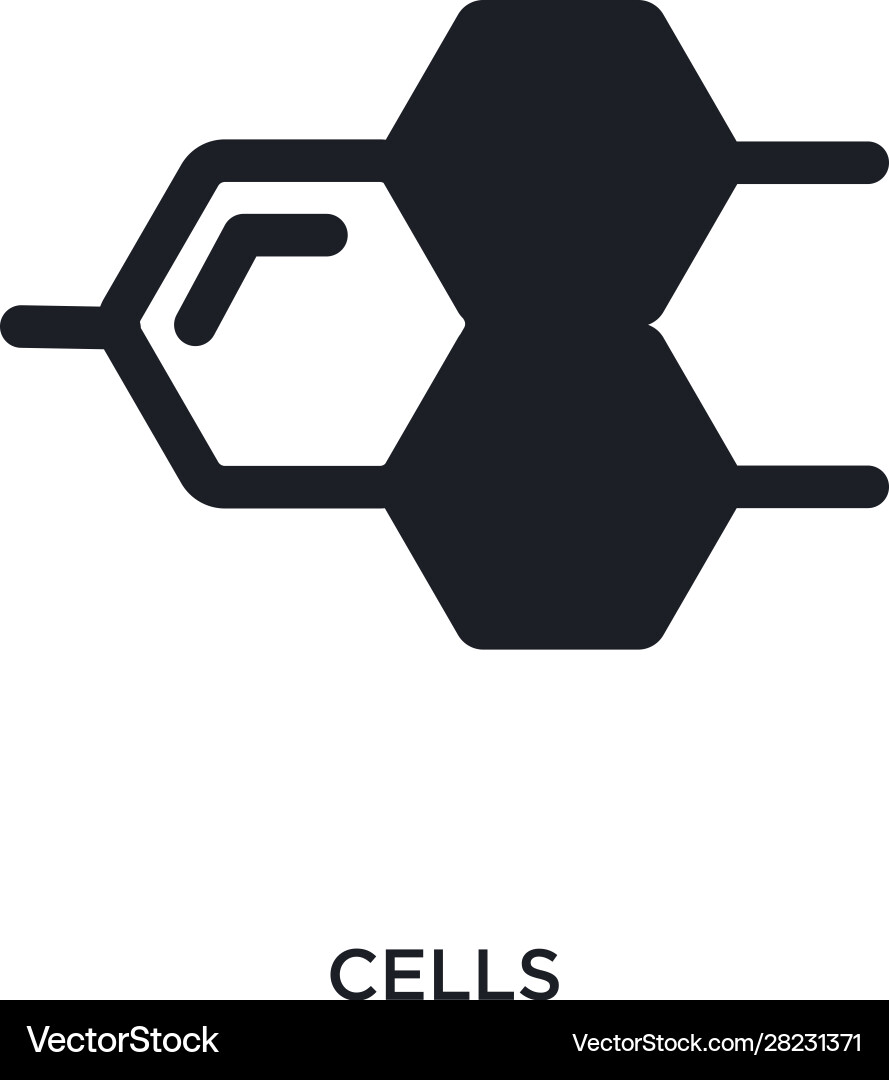 Cells isolated icon simple element from science Vector Image