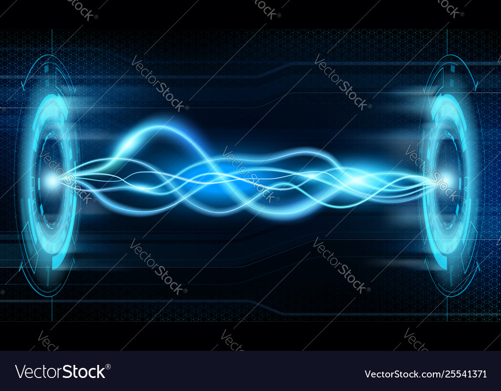 Electrical Discharge Or Plasma Arc On Futuristic Vector Image | vlr.eng.br