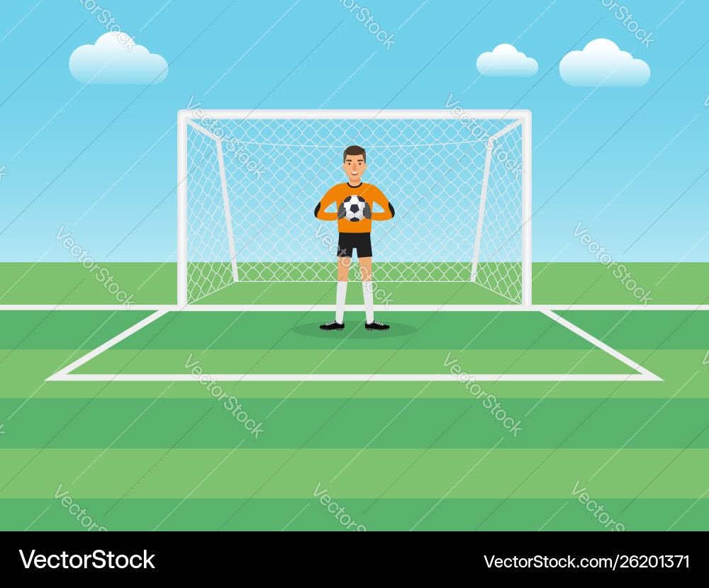 Goalkeeper Royalty Free Vector Image - VectorStock