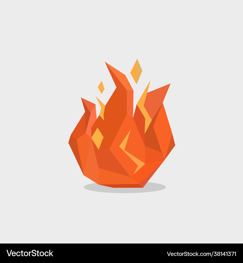 Polygonal fire logo Royalty Free Vector Image - VectorStock