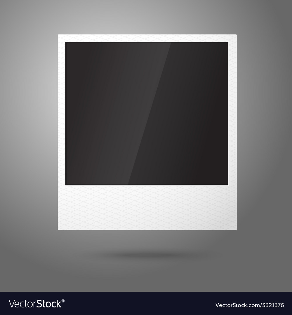 Blank Instant Photo Frame In The Air Template For Vector Image