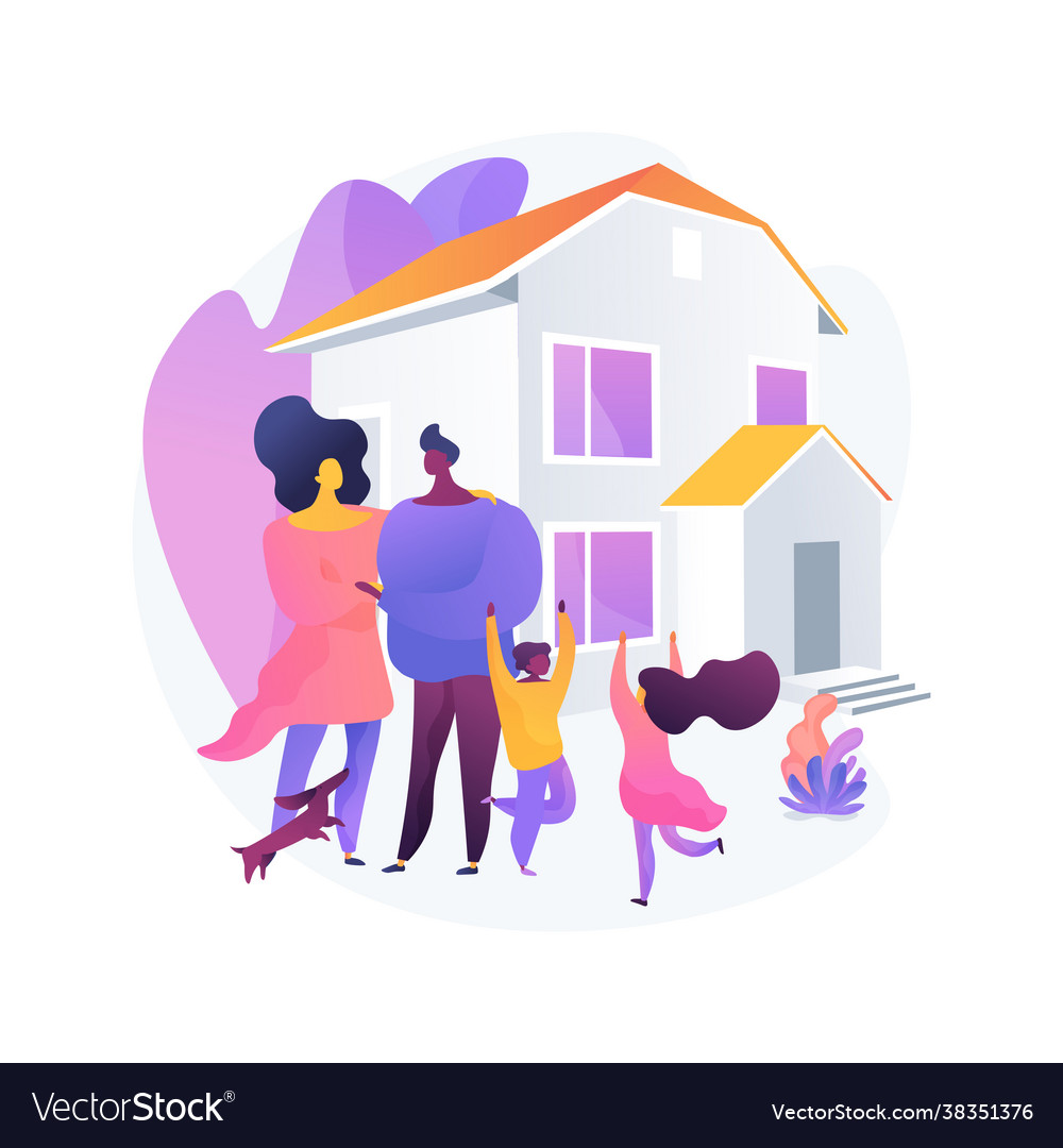 Family house abstract concept Royalty Free Vector Image