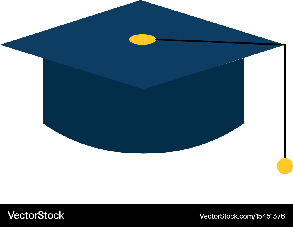 Graduation hat isolated icon Royalty Free Vector Image