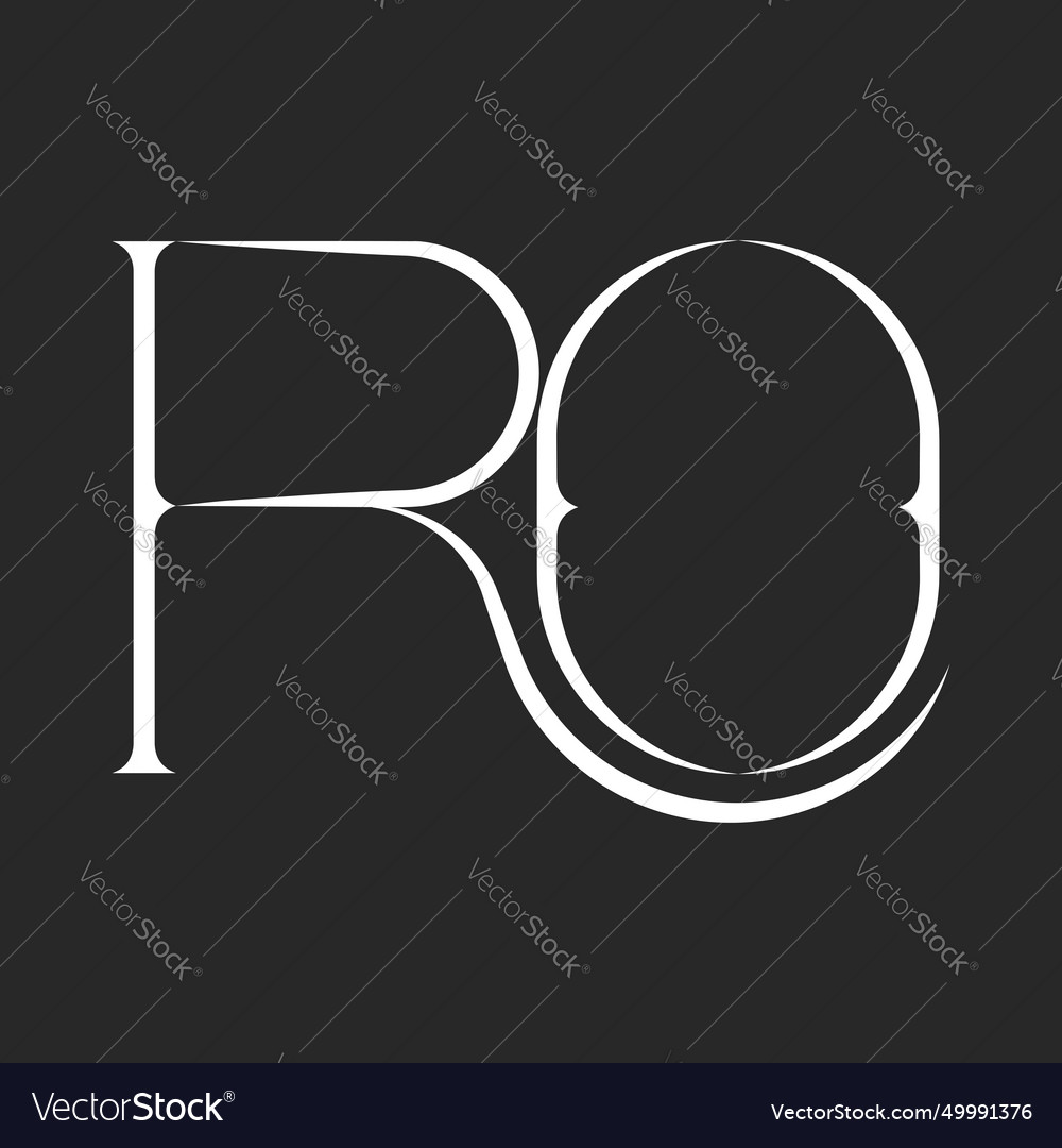 Monogram Initials Ro Or Or Calligraphic Letters Vector Image 5763