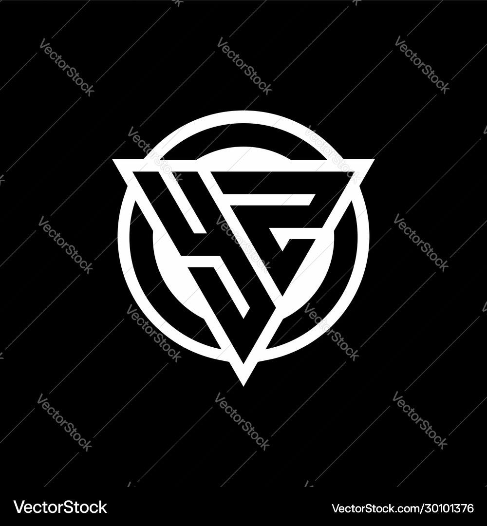 Yz logo with negative space triangle shape Vector Image