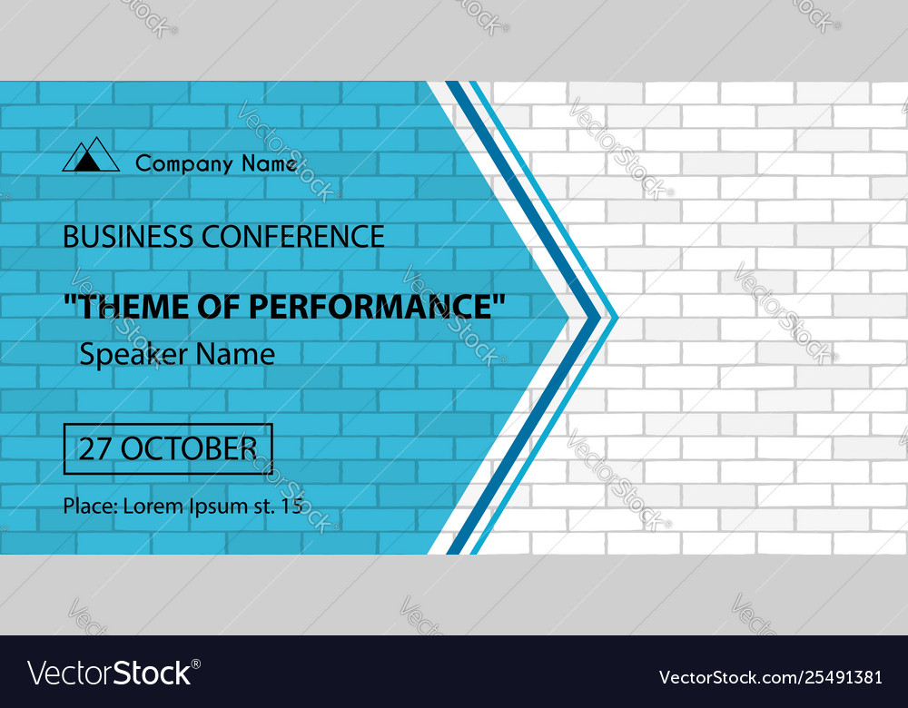 Banner Template For Business Conferene Royalty Free Vector