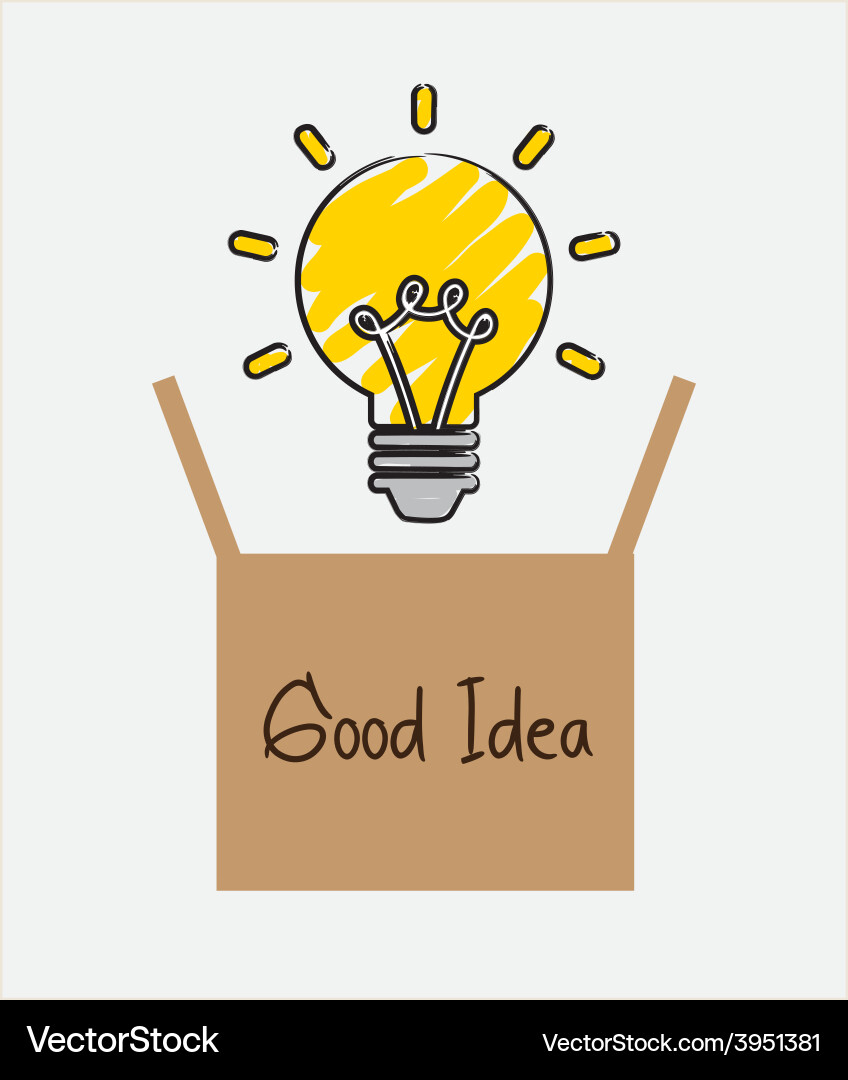 Bulb idea Royalty Free Vector Image - VectorStock