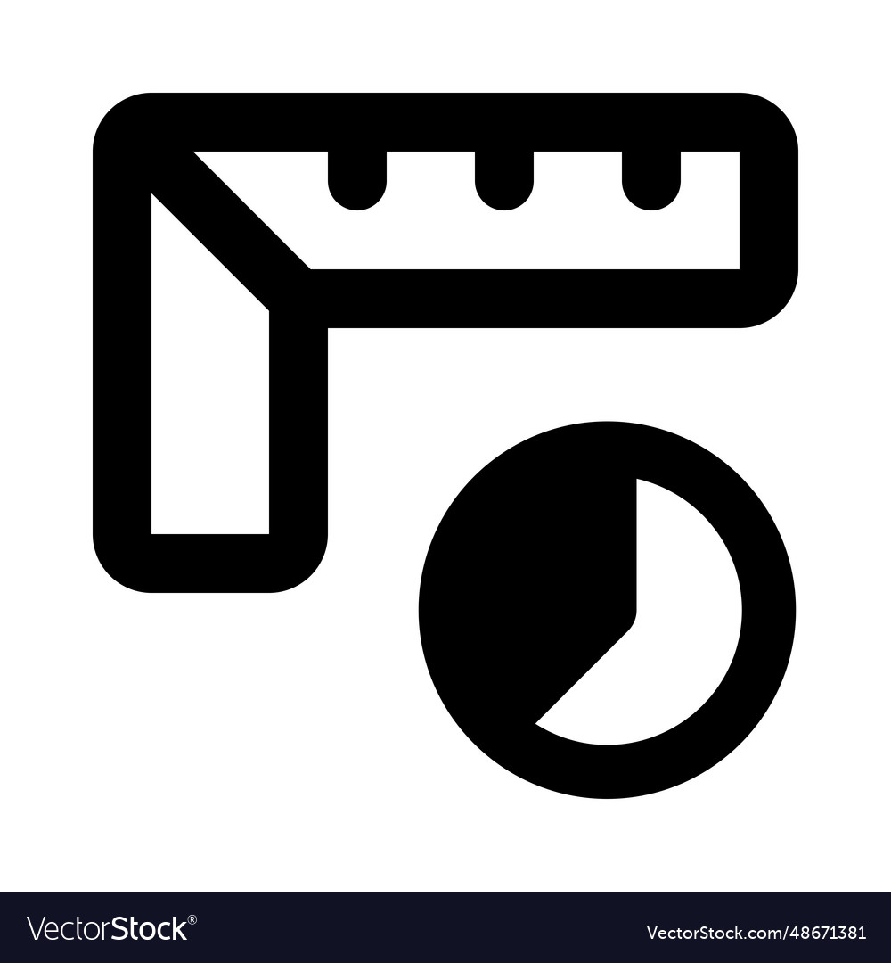 Client pie graph for corner rulers Royalty Free Vector Image