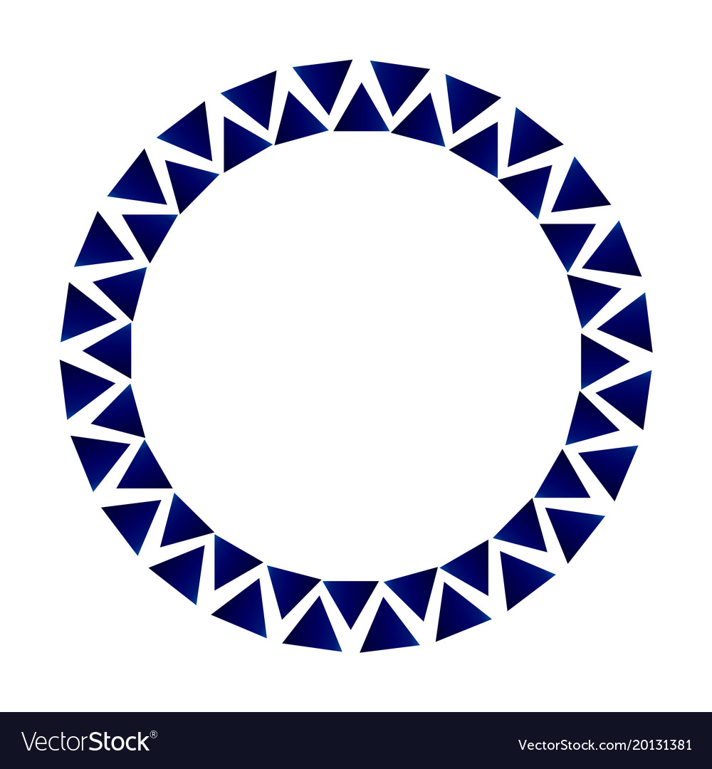 Download Decorative triangle circle frame Royalty Free Vector Image