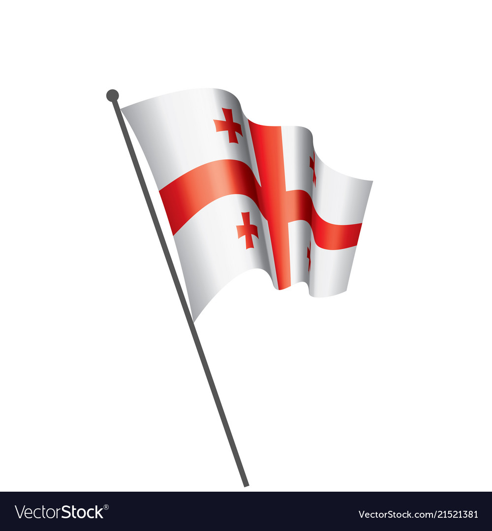 Georgia flag on a white Royalty Free Vector Image