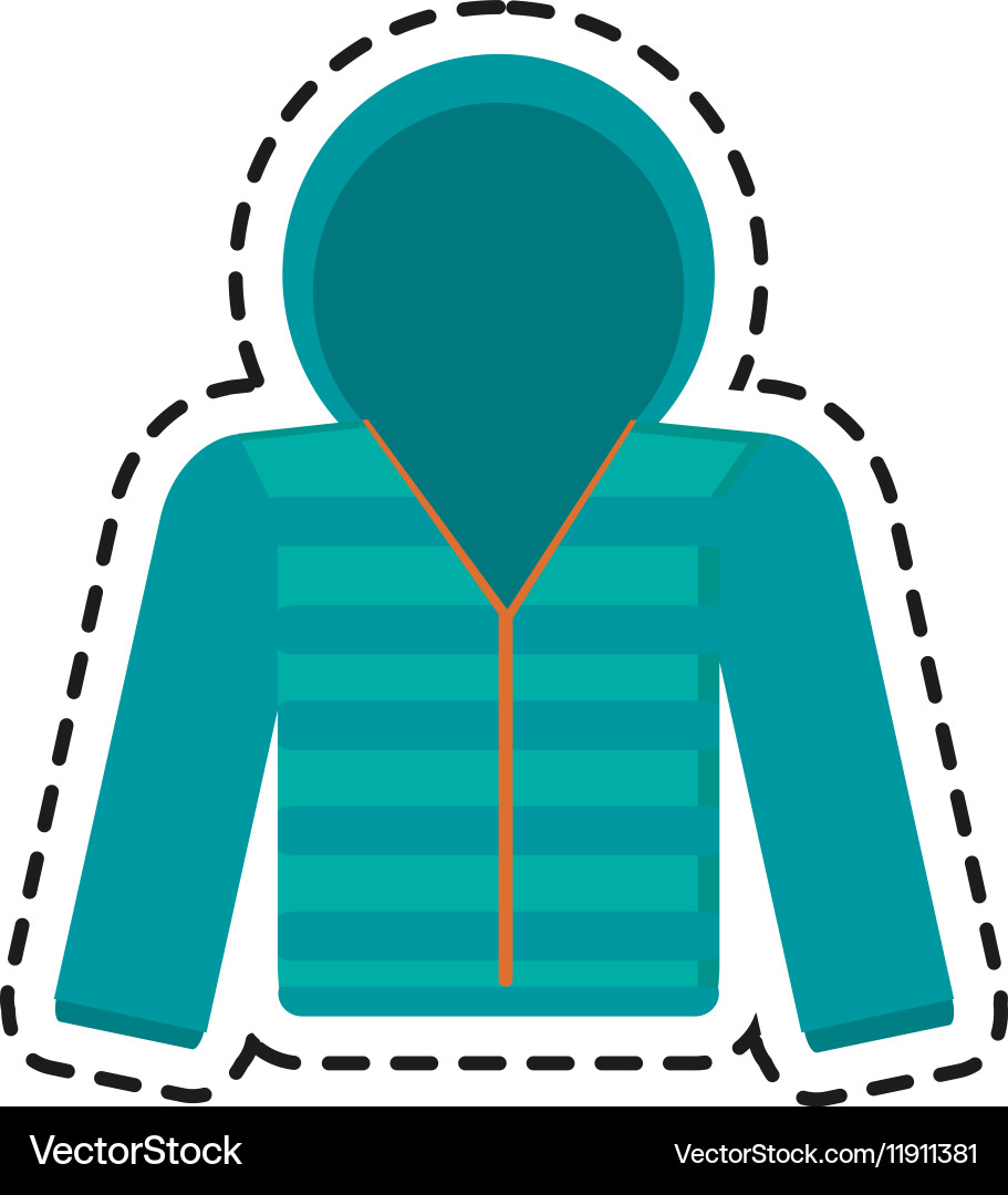 Isolated winter jacket design Royalty Free Vector Image