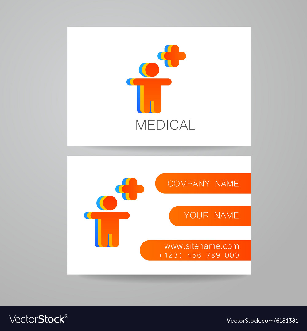 Medical card template Royalty Free Vector Image