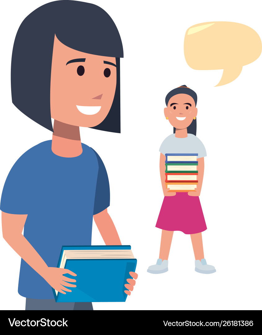 Back to school flat design Royalty Free Vector Image