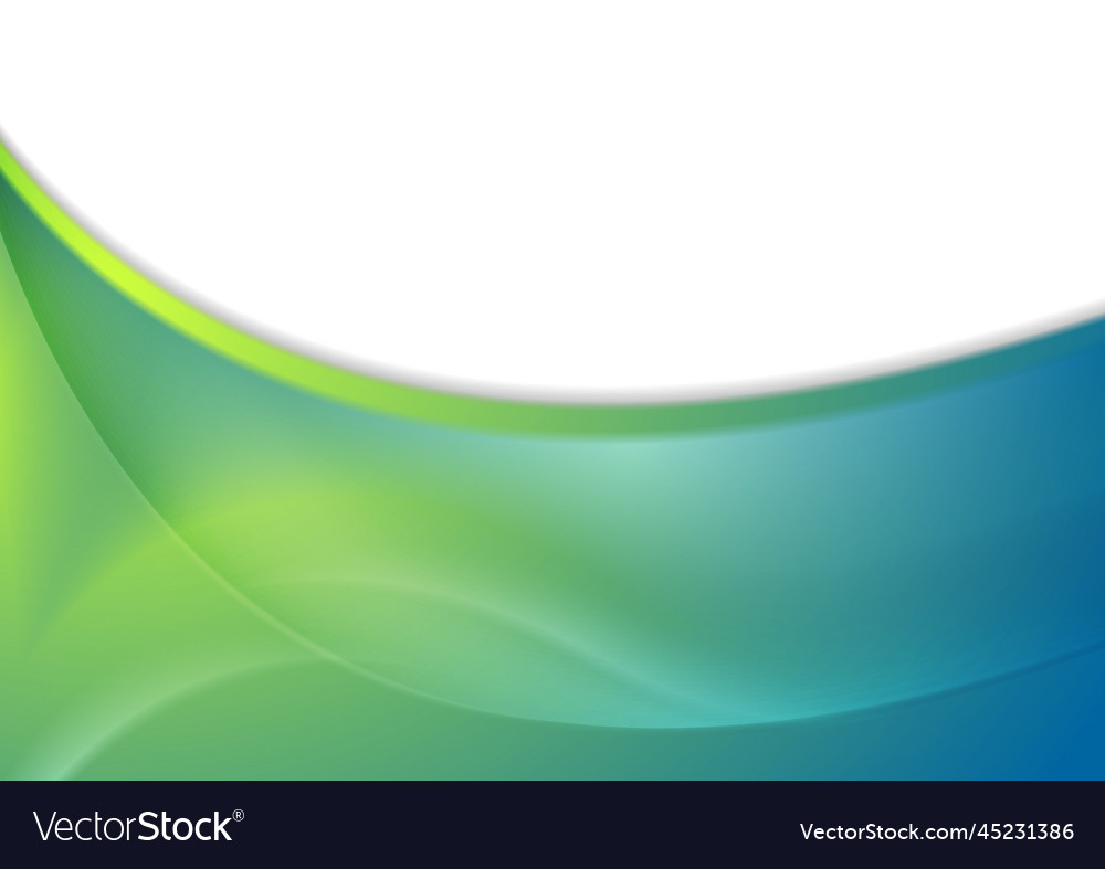 Blue and green abstract wavy background Royalty Free Vector