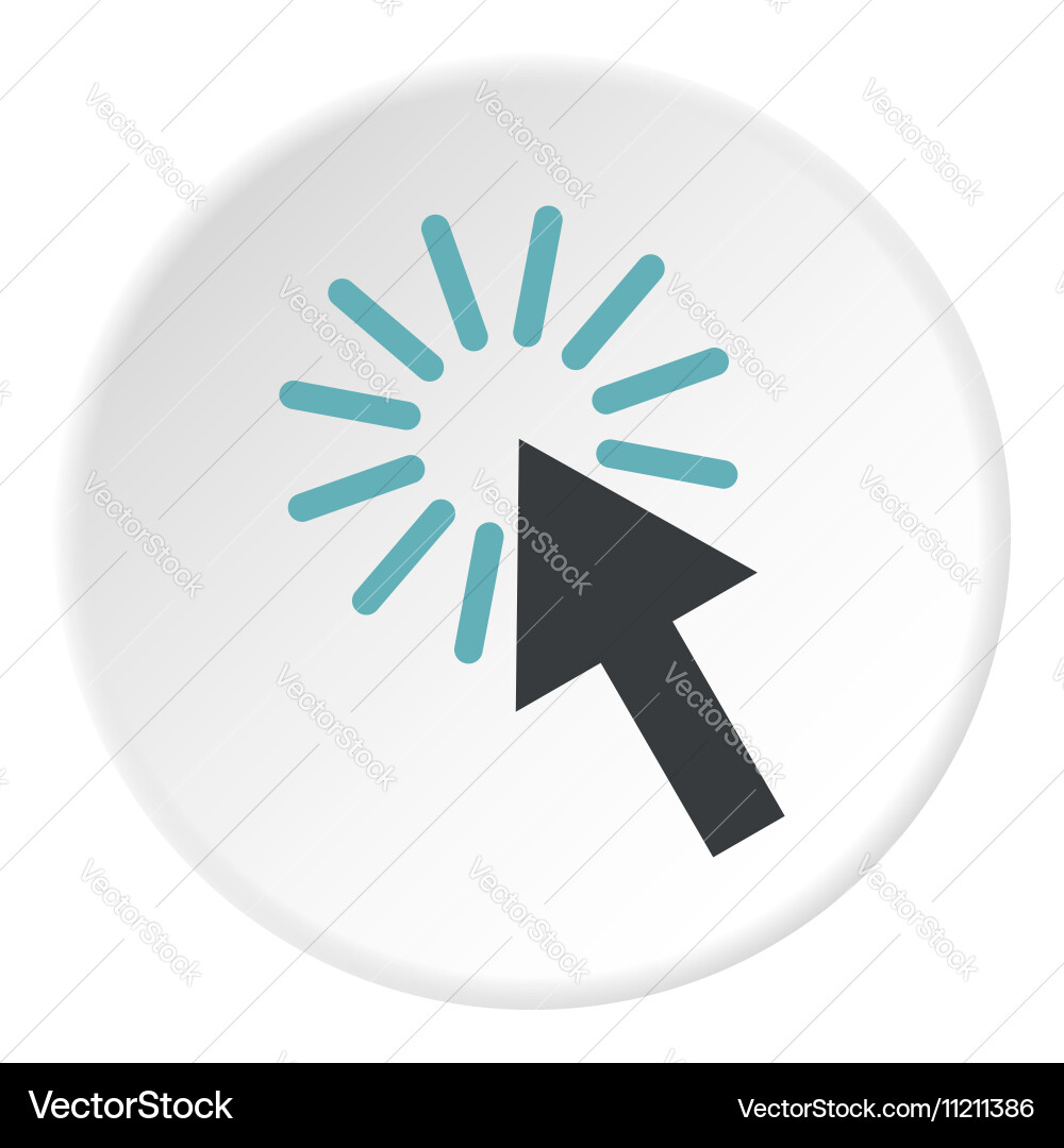 Cursor arrow icon flat style Royalty Free Vector Image