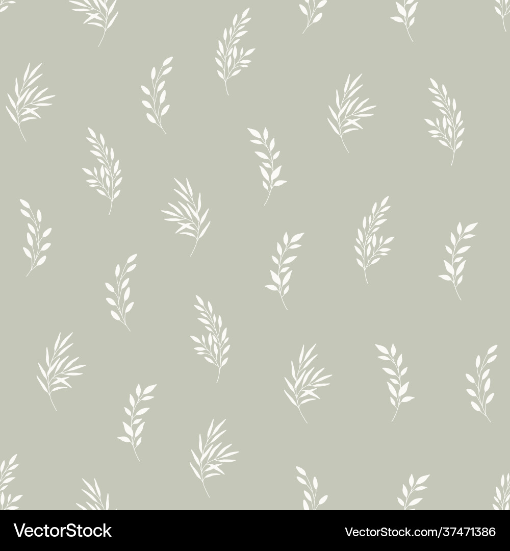 Hand drawn seamless pattern with leaves Royalty Free Vector