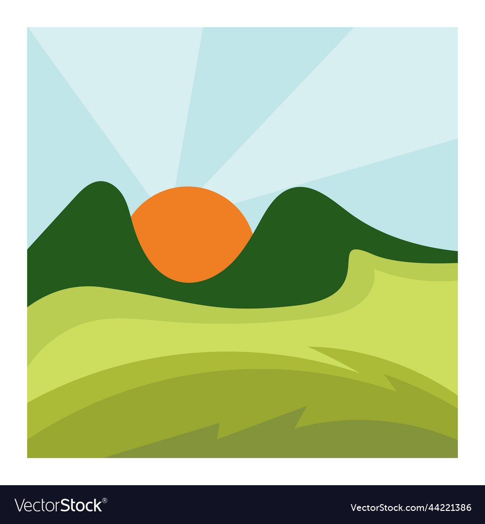 Mountain nature landscape design template Vector Image