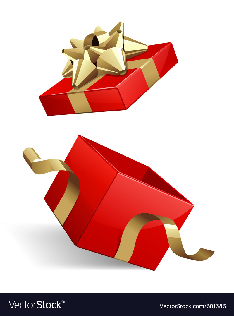 Download Opened gift box Royalty Free Vector Image - VectorStock