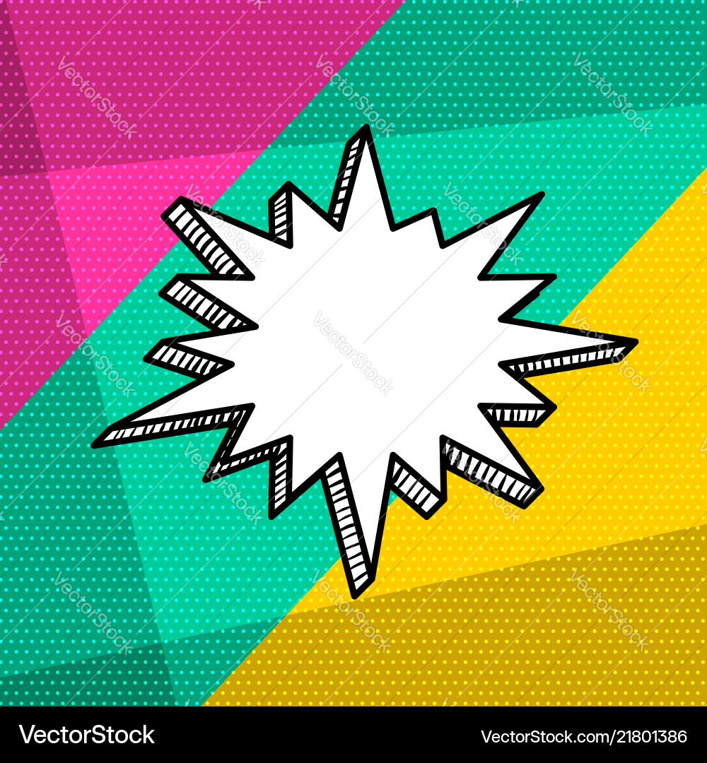 Pop art comic text speech bubble Royalty Free Vector Image