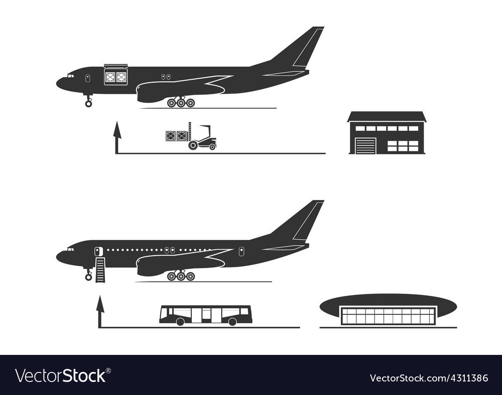 Process of loading and unloading Royalty Free Vector Image