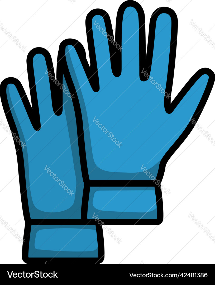 Rubber protective gloves icon Royalty Free Vector Image