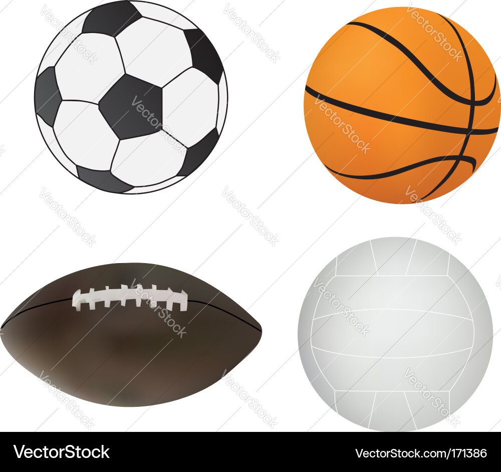 Sport balls Royalty Free Vector Image - VectorStock