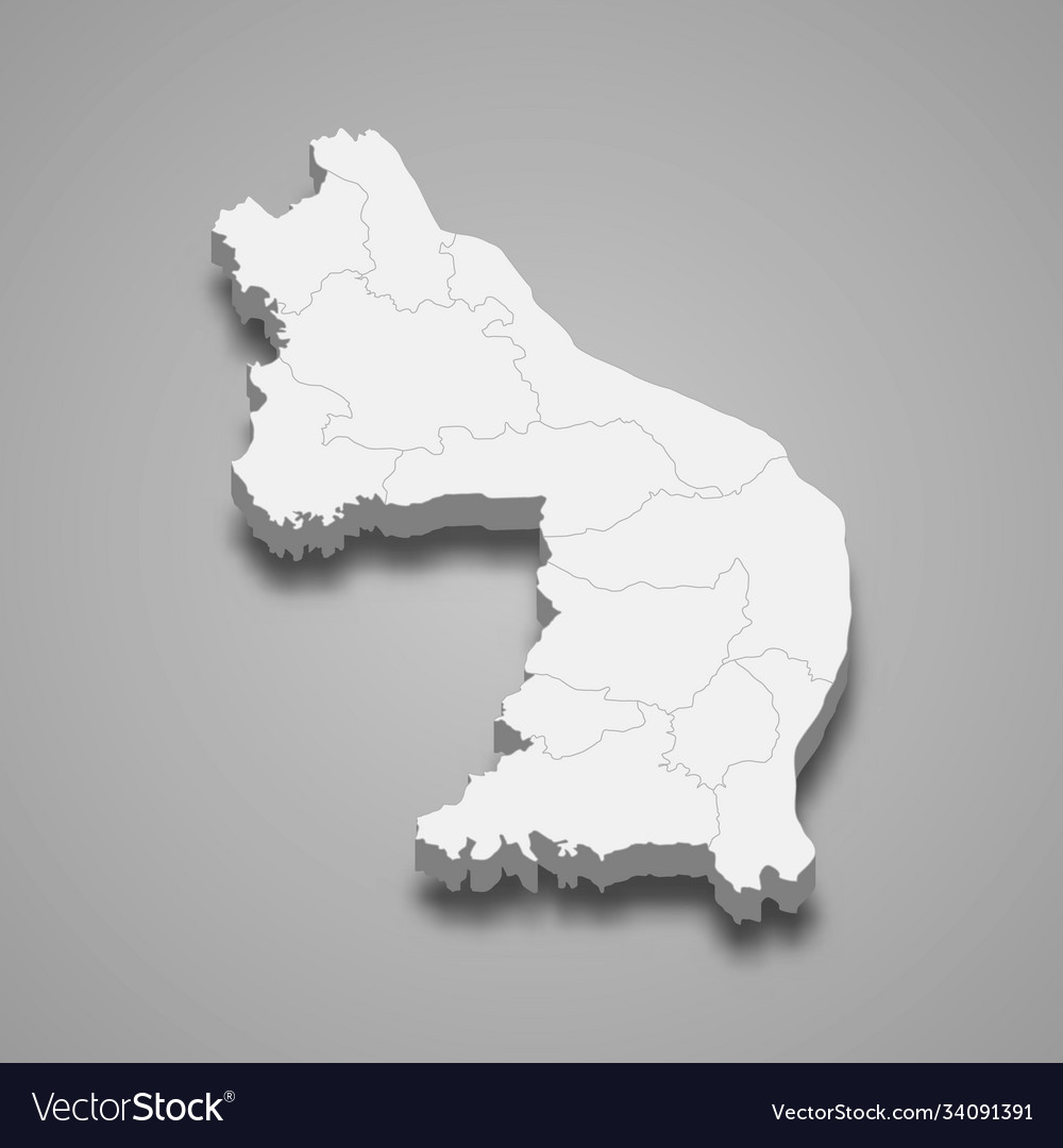 3d map nakhon phanom is a province thailand Vector Image