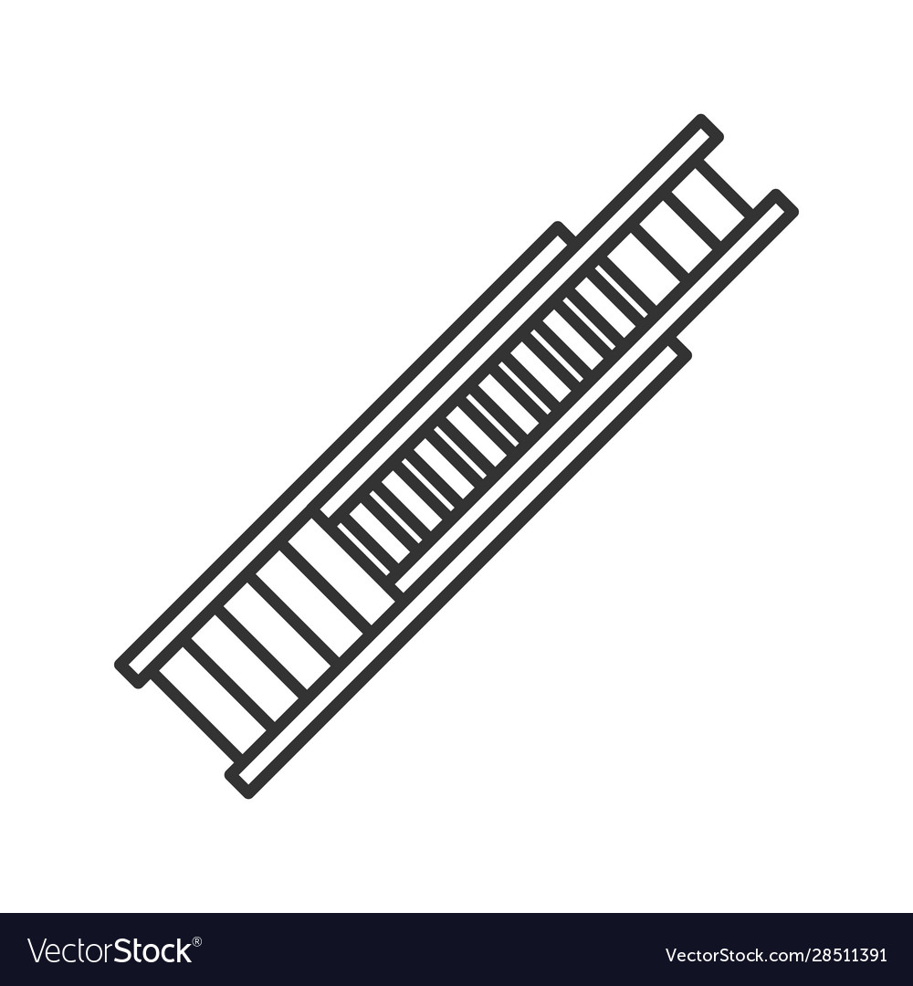 Double extension ladder linear icon Royalty Free Vector