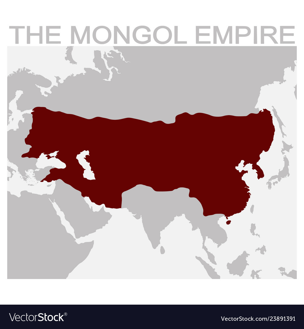 Blank Map Of Mongol Empire   Map Of The Mongol Empire Vector 23891391 