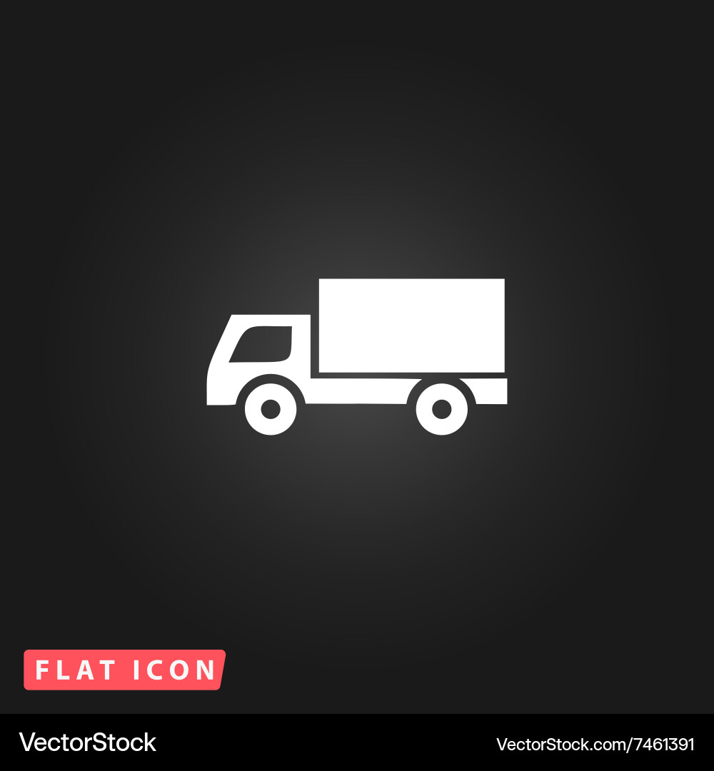 Truck flat icon Royalty Free Vector Image - VectorStock
