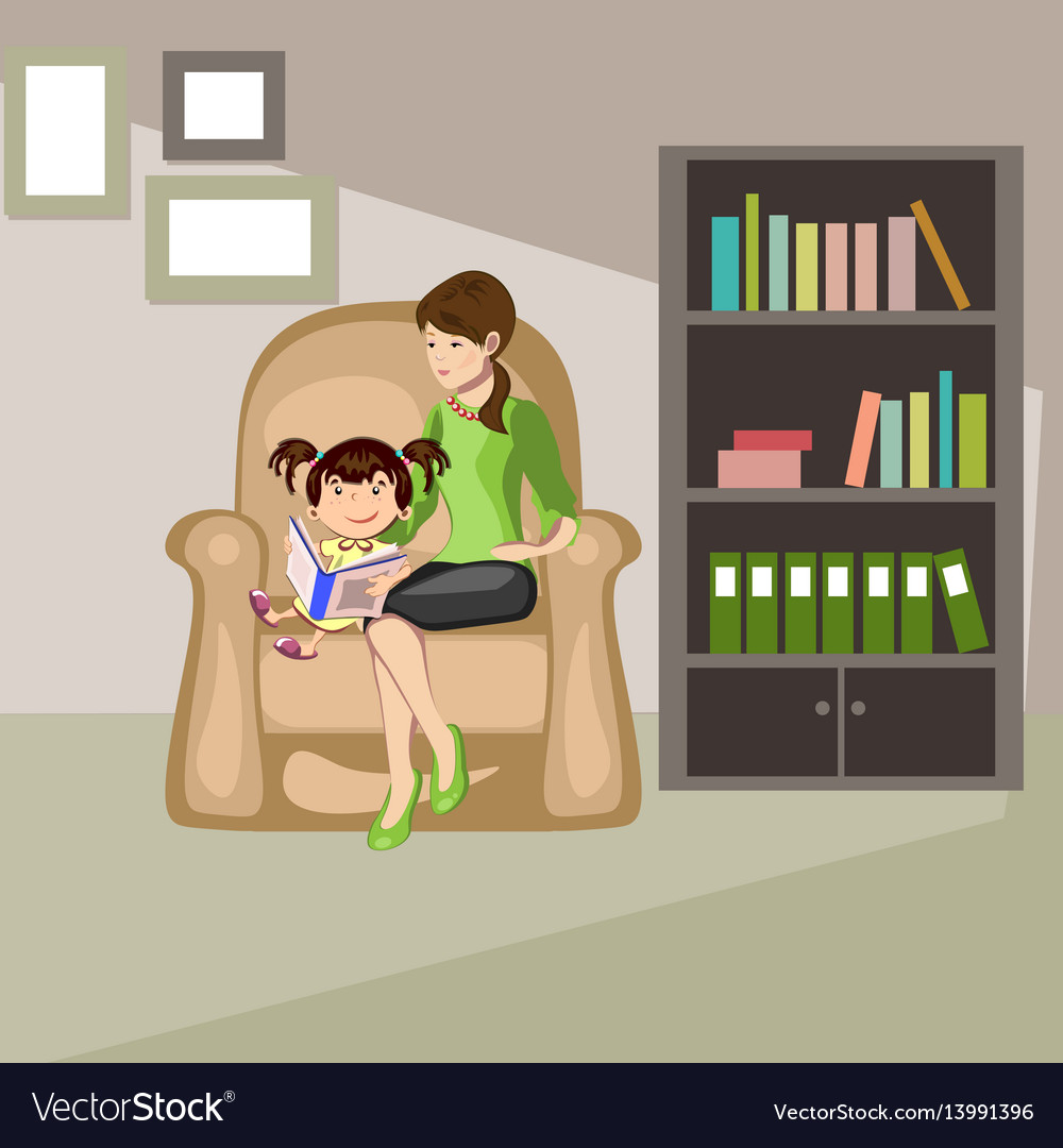 Mother read book to child