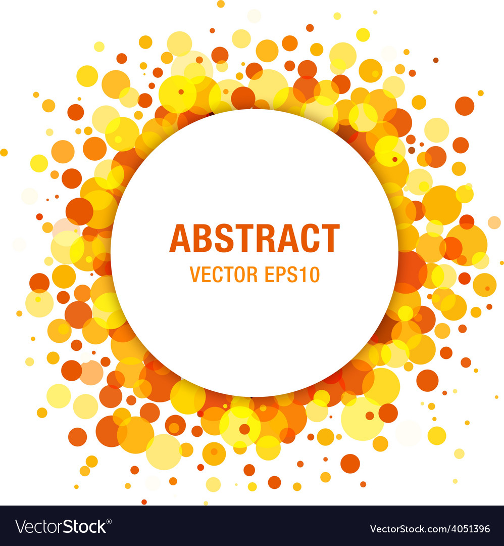 Orange Yellow Bright Circle Frame Design Element Orange Yellow Bright Circle Frame Design Element Vector Image