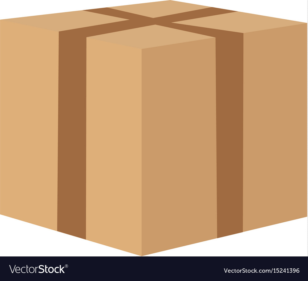 Seal cardboard box to move Royalty Free Vector Image