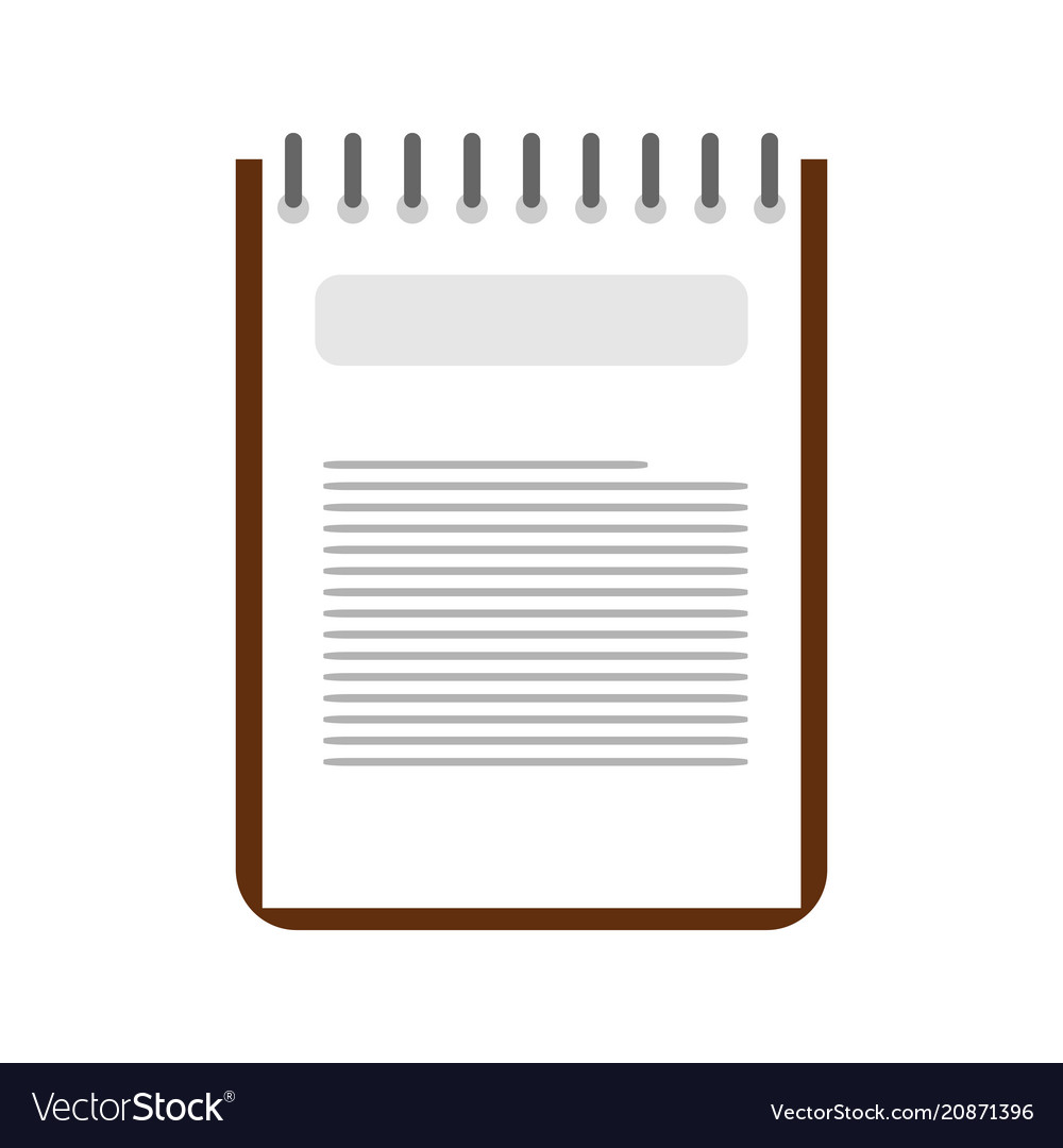 simple binder note design royalty free vector image