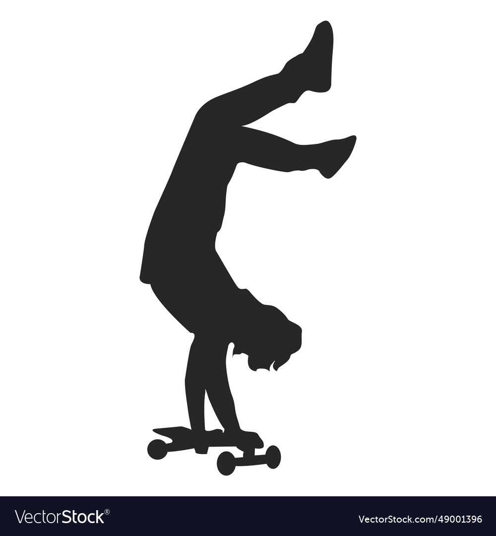 Skateboard silhouette 1 Royalty Free Vector Image