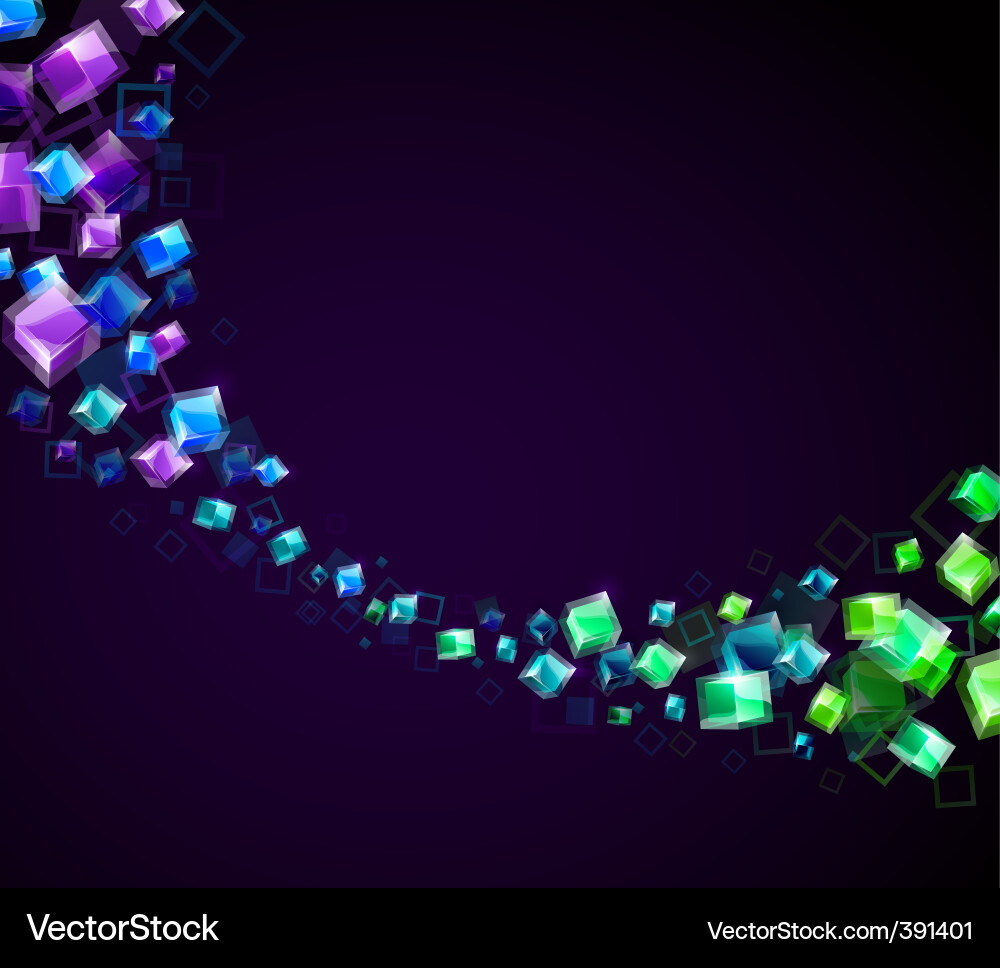 3d abstract background with transparent cubes Vector Image