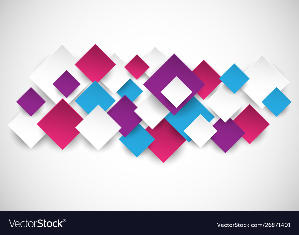 Abstract background with 3d style squares design Vector Image