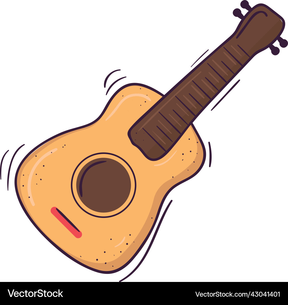 Guitar music instrument Royalty Free Vector Image