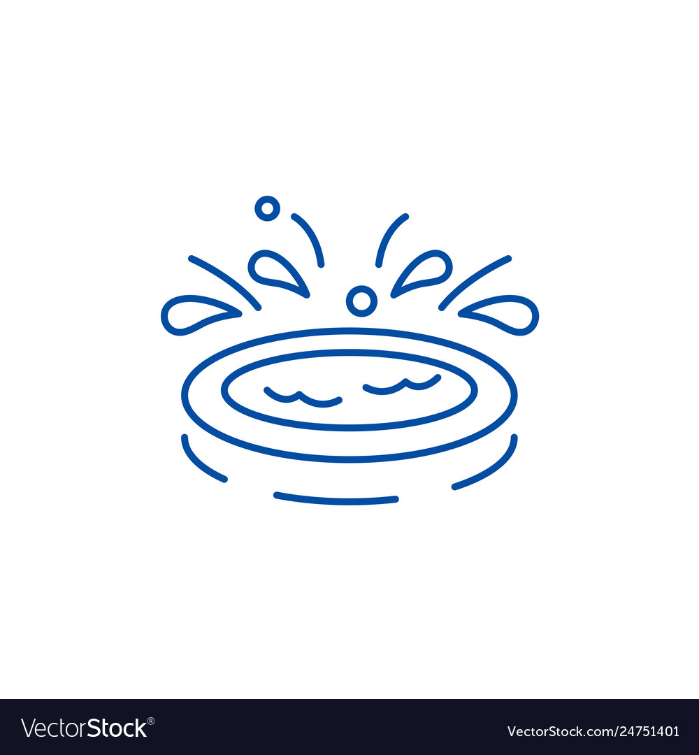 Home kids pool line icon concept kids pool Vector Image