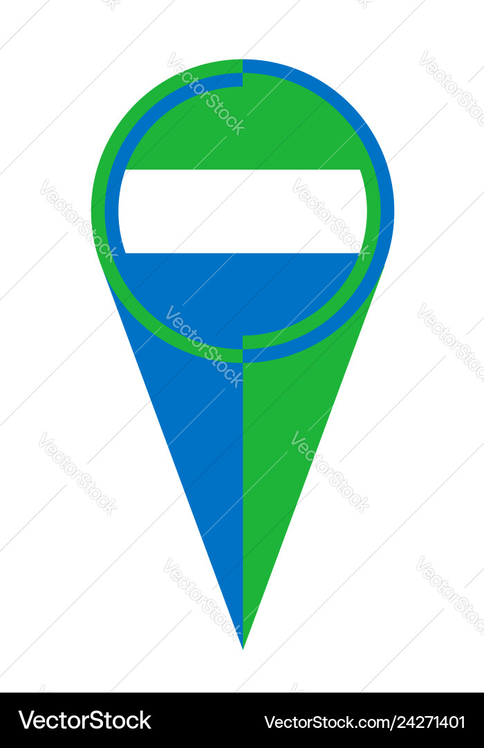 Sierra leone map pointer location flag Royalty Free Vector