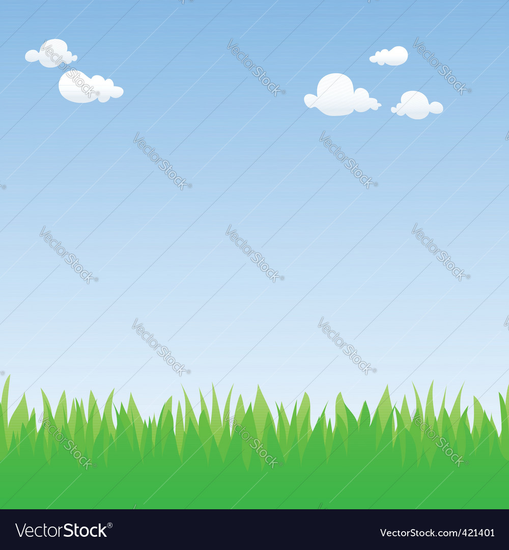 Spring field Royalty Free Vector Image - VectorStock