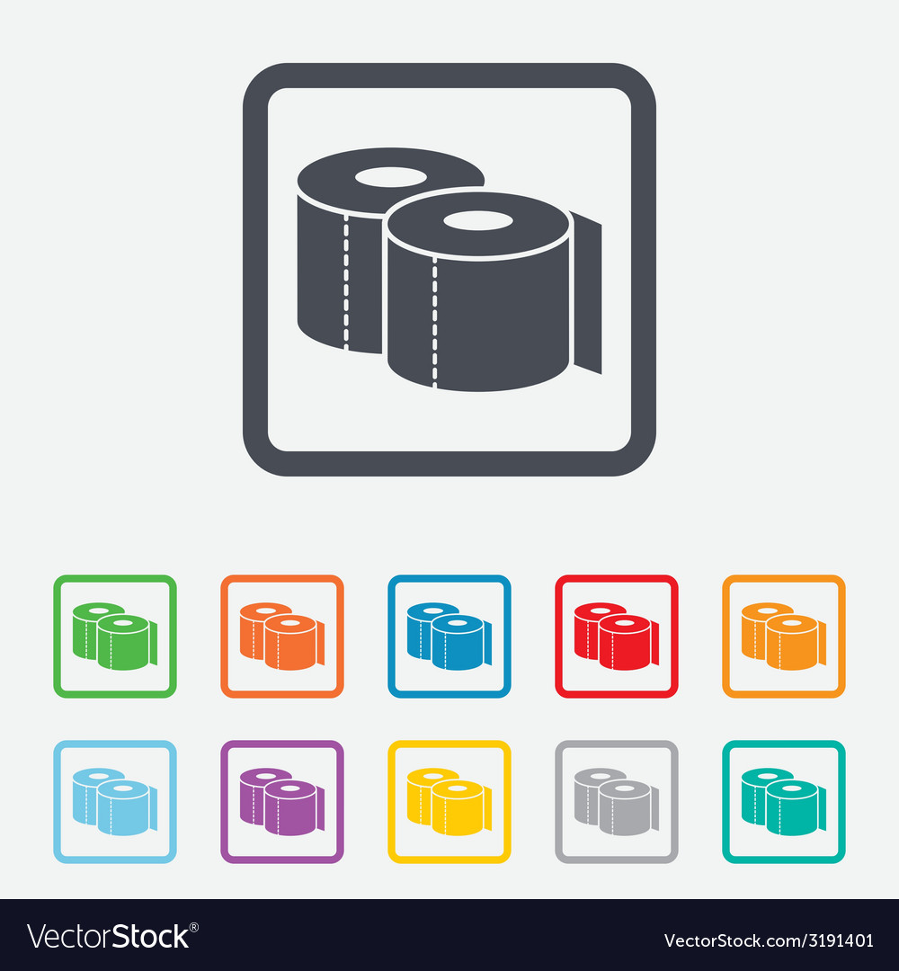 Toilet papers sign icon wc roll symbol Royalty Free Vector