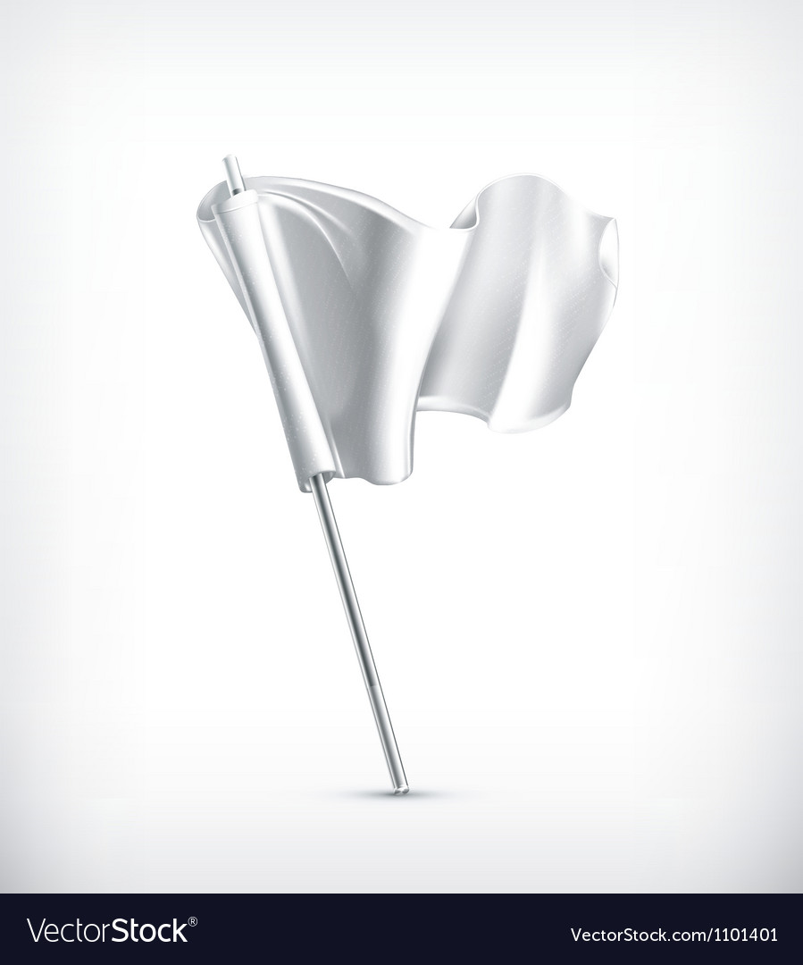 White flag Royalty Free Vector Image VectorStock