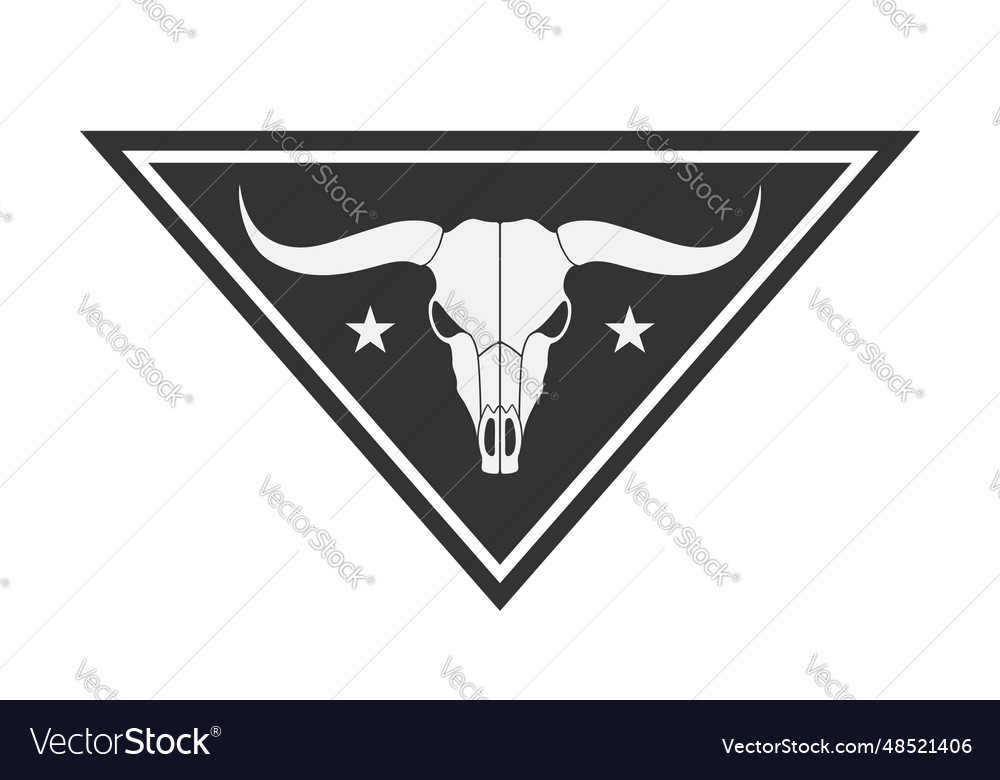 Buffalo skull sign Royalty Free Vector Image - VectorStock