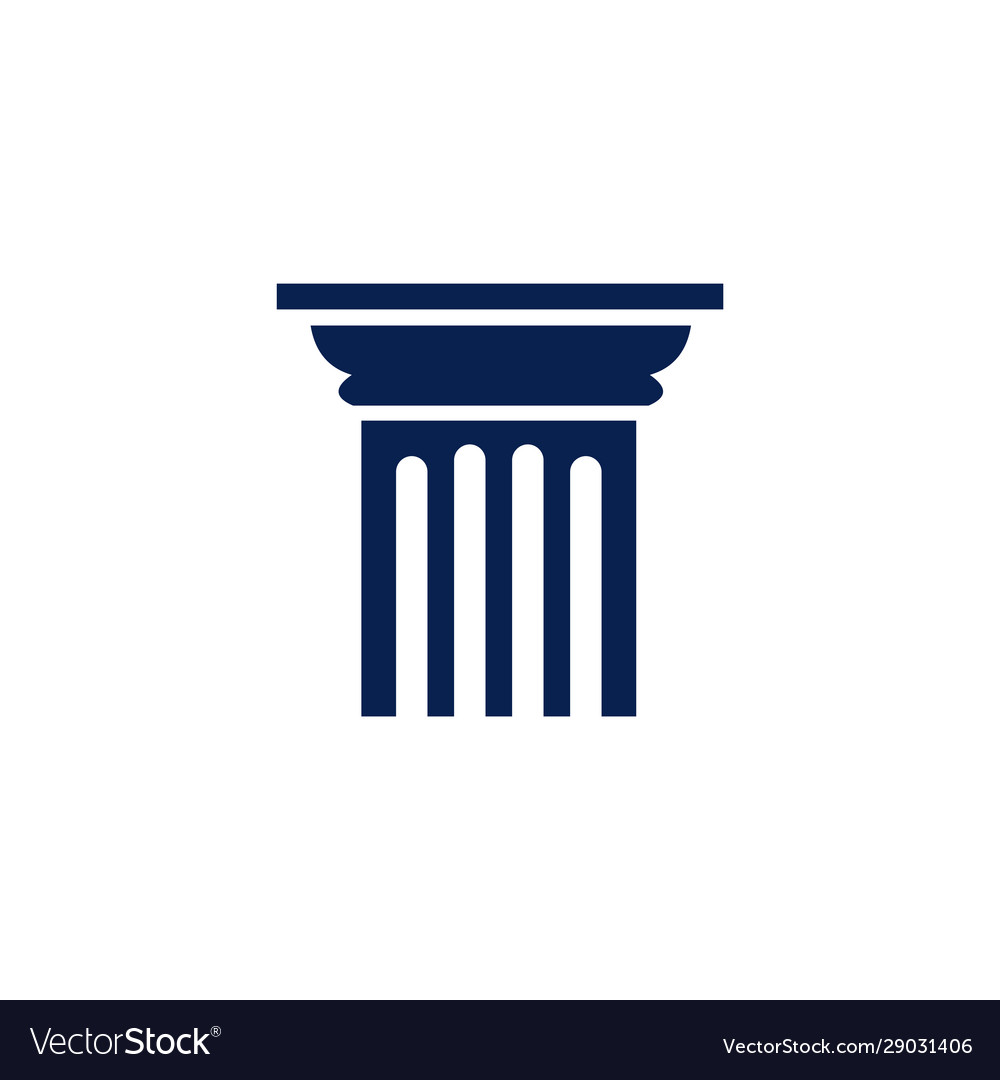 Isolated pillar icon logo Royalty Free Vector Image