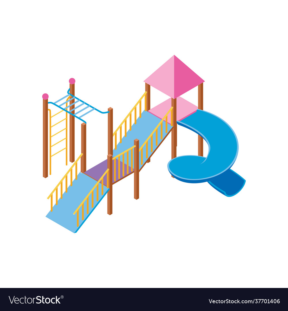 Isometric climbing frame Royalty Free Vector Image