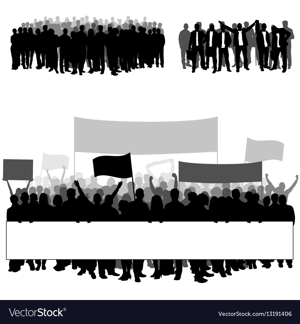 People silhouette in black color with transparent