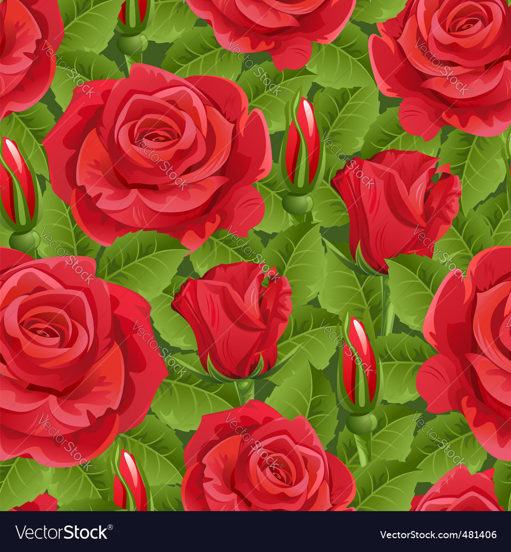 Rose Pattern Royalty Free Vector Image Vectorstock 5522