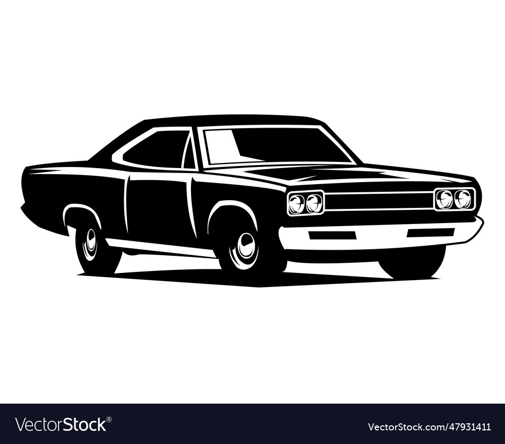 Ford torino cobra car design silhouette Royalty Free Vector